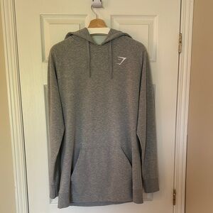Gray Gymshark Sweatshirt with Hood and Drawstrings